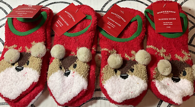 ⚡️Wonderhop Women' Reindeer Cozy Holiday Liner Sock 👉4 Pair Lot👈-image