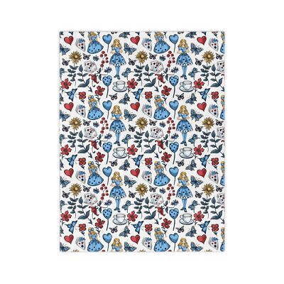 Cozy Alice Down The Rabbit Hole Cottage core Velveteen Microfiber Blanket-image