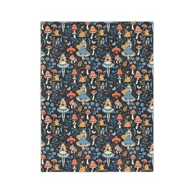 Cozy Alice Down The Rabbit Hole Cottage core Velveteen Microfiber Blanket-image