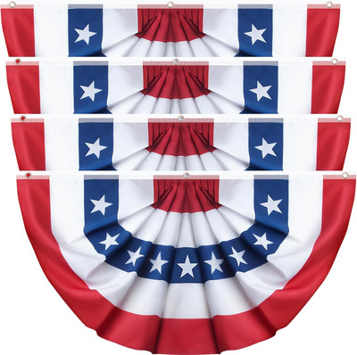 2X4 Ft American Bunting Flags for Outside, 4Th of July Outdoor Decorations Patri-image
