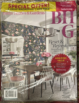 Better Homes & Gardens  + Southern Living Magazine Jan Feb 2025 Real Simple Mg-image