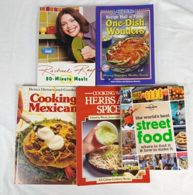 Mixed Cookbook Lot, Herbs And Spices, Rachael Ray, Better Homes Mexican, Wonders-image