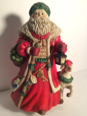 VINTAGE REVOLVING SANTA CLAUSE FIGURINE WIND UP PLAYS CHRISTMAS MUSIC-image