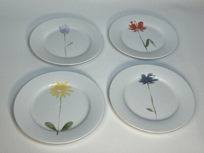 Pier 1 Floral Salad/Dessert Plates  Set of 4-image