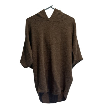 Zoria Sweater Womens Medium Brown Hooded Short Sleeve Cozy Comfort-image