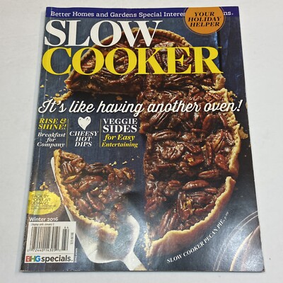 Better Homes Garden Slow Cooker Winter 2016 Veggie Side Cheesy Hot Dip Pecan Pie-image