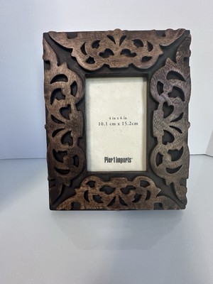 Peir 1  imports 4 x 6 frame wood Raised ornate scroll design-image