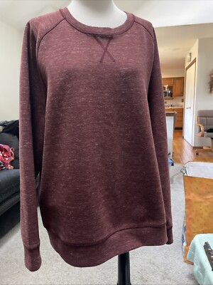 Gerry Textured Sweatshirt Maroon Crew Neck Long Sleeve Size XL-image