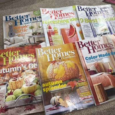 Vintage Better Homes And Gardens Magazine Lot Of 6 2007 2009 2010 2011-image