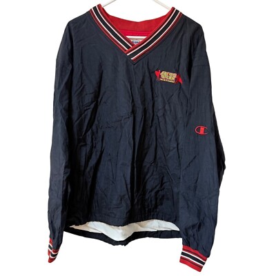 Champion Spring Break Windbreaker Size L Jacket VTG 90s Pullover Beach Jumper-image