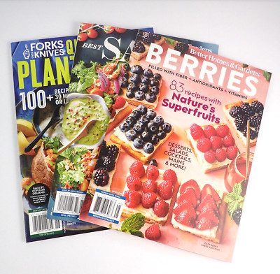 Forks Over Knives & Better Homes & Gardens Magazine Lot of 3 from 2024 NEW-image