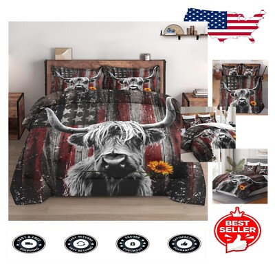Vibrant King Comforter Set with 2 Pillowcases - Cozy Softness Meets Modern Style-image