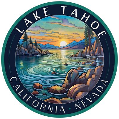 Lake Tahoe California Design C Souvenir Magnet 4-Inch-image