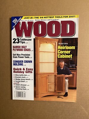 WOOD Wordworking Magazine Better Homes & Gardens Dec/Jan.  2007 Heirloom Cabinet-image