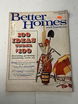BETTER HOMES AND GARDENS MAGAZINE JULY 1968 VINTAGE ADS GOOD CONDITION -image
