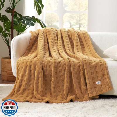 Cozy Bliss Soft Queen Size Waffle Blanket - Lightweight Cozy Blankets Gift fo-image