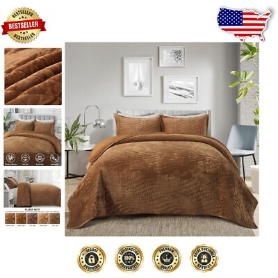 Gorgeous Queen Velvet Comforter Set: Elegant Design for Cozy Nights All-image