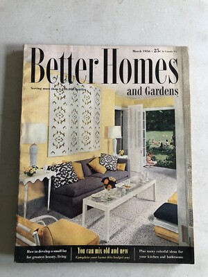 2 Vintage Magazines Better Homes & Gardens March 1956 & July 1956-image