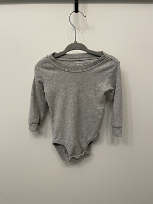 Carter’s Unisex Baby Striped Cozy Soft 100% Cotton Long Sleeve Bodysuit Gray 12M-image