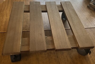 Better Homes & Gardens 12 inch Square Wood Plant Caddy-image