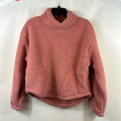 All In Motion | NWT Women’s L Large Pink Cowl Cozy Teddy Sherpa Pullover-image