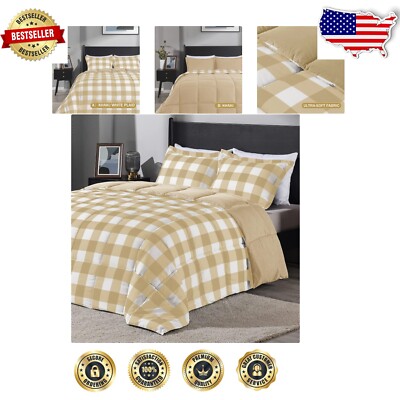 Lightweight Microfiber Queen Comforter Set - Down Alternative with Pillow Shams-image