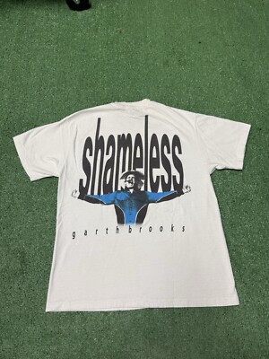 Vintage Garth Brooks Ropin The Wind Tour Shirt Size Large White MARKED 1991 VTG-image