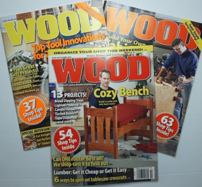 Wood Magazine Lot of 3 Issues 2010/11 Better Homes Gardens Tool Reviews Projects-image