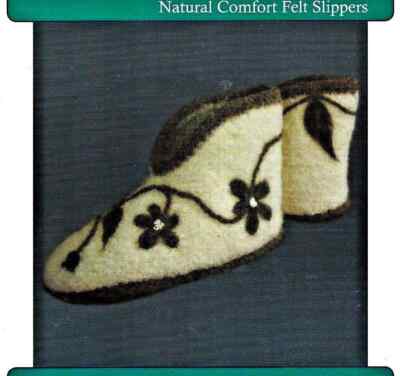COZY COMFORTABLE SLIPPERS to KNIT & FELT in SUPER BULKY WT YARN by FIBER TRENDS-image