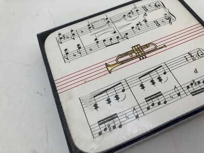 NIP 1988 American Pennyroyal Coasters By Design Imports International Music Note-image