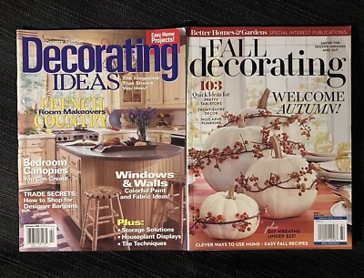 Lot of 2 Decorating Magazines (Country Sample 2000, Better Homes & Gardens 2018)-image