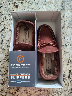Rockport Mens Slippers Indoor Outdoor Sz. 9.5-10 Brown Kinetic Air Circulator-image