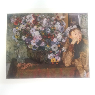 Edgar Degas Woman Seated Beside Vase 1865 French Impression Painting Postcard-image
