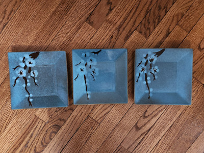 Pier 1 Imports TRANQUIL Cherry Blossom Stoneware Dinner Plates (Set of 3)-image