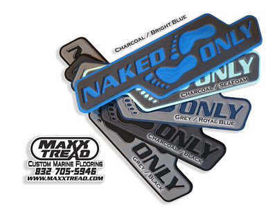 Naked Feet Only & Bare Feet Only Decals for your boat! Multi-Color Adhesive Foam-image