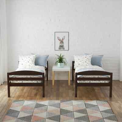 Better Homes & Gardens Leighton Solid Wood Twin-over-Twin Convertible Bunk Bed, -image