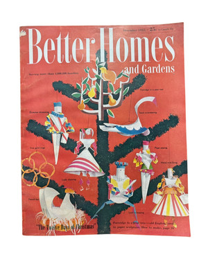 Vintage Holiday Better Homes And Gardens Christmas Magazine Dec 1955 advertising-image