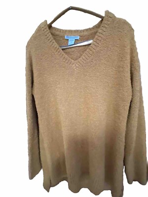 Sabrina Lauren Cozy Stretch Popcorn Sweater Super Comfy Size Large-image