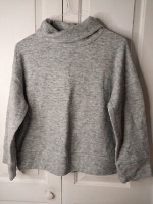 Womens Fleece Turtleneck Pullover Sweater, Teal Size L-image