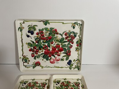 Vintage Design Imports Ltd Melamine Tray With 6 Snacks  Plates. Smeraldo-image