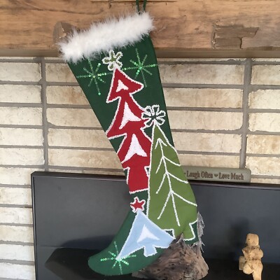 Pier 1 Imports FELT CHRISTMAS STOCKING Boot 21
