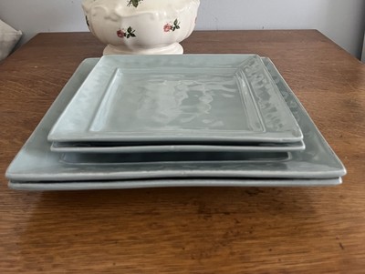 Lot of 4 ~ Pier 1 Imports Martello Mist  (2) Dessert Plates & (2) Dinner Plate-image