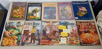 Lot of (10) Vintage Better Homes & Gardens Magazines 1928-1961-image