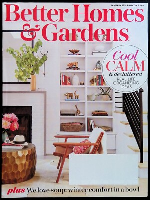 BETTER HOMES & GARDENS ~ JANUARY 2019 ~ FN/VF MAGAZINE ~ COOL CALM & DECLUTTERED-image