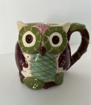 PIER 1 IMPORTS Olli The Owl Large 3D Hand-Painted Coffee Mug-image