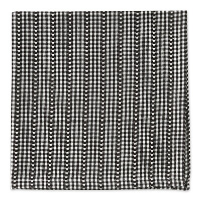 Cotton Table Napkin - Black & White Gingham Print 20x20 from Design Imports NEW-image