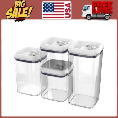 Better Homes & Gardens Canister Pack of 4, Flip-Tite® Square Food Storage Contai-image