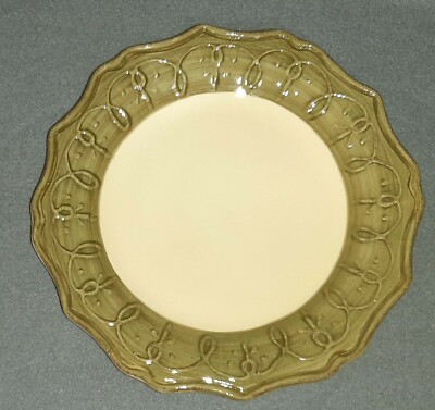 Pier 1 -  Exclusive Design - Gemma Baroque Green - Dinner Plate - 11 3/8