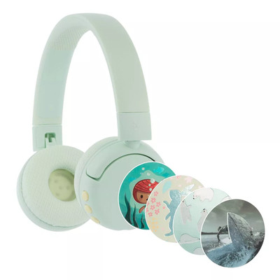 BuddyPhones POP Fun Foldable Bluetooth Wireless Kids Headphones with Microphone-image