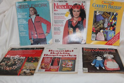 Vintage BETTER HOMES & GARDENS Woman's Day Sewing Crafts Magazine Lot of 6 I-image